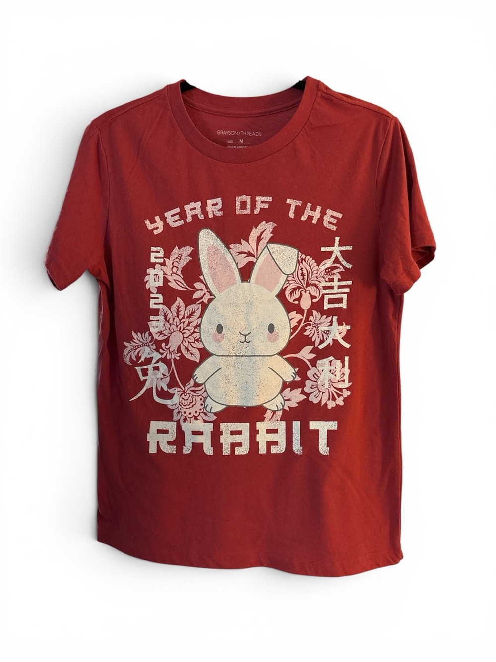 Grayson Threads Red Short-Sleeve 'Year of the Rabbit' Graphic Tee